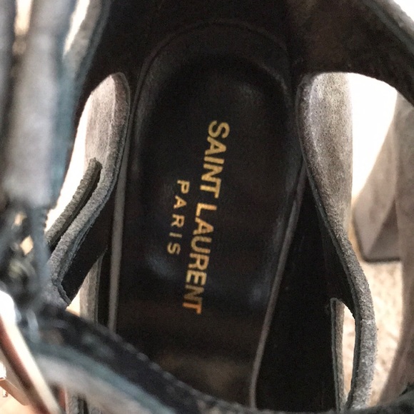 SAINT LAURENT Babies Multi-strap Block Heels - Picture 6 of 10